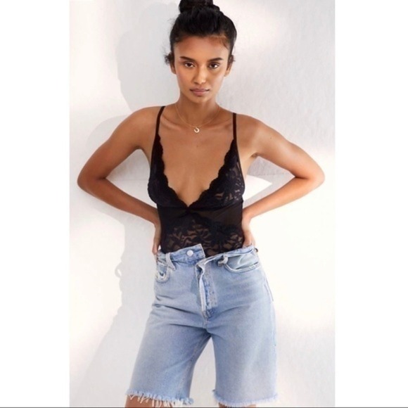 Free People Speed Date Lace Bodysuit Black Size XS Witchycore Grunge NEW NEW‎ - Picture 4 of 10